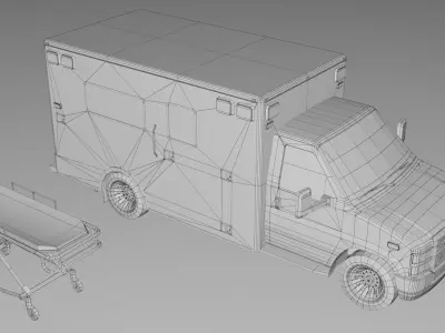Ambulance Box Truck  Vehicle 3D model