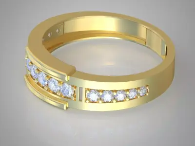 Diamond ring 0471 3D printable model Free 3D print model