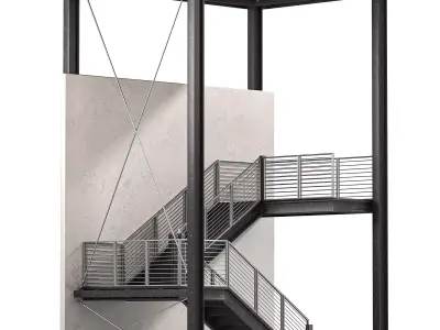 Factory Staircase 3D model