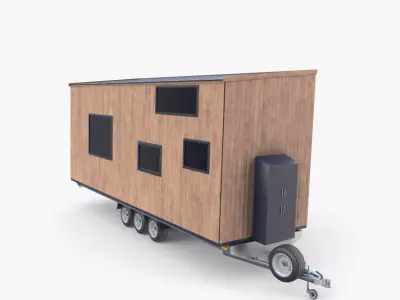 Mobile house trailer V2 3D model
