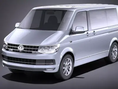 Volkswagen Transporter Multivan T6 2016 VRAY 3D model