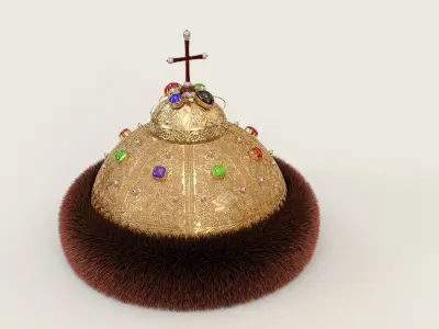 Monomakhs Cap Russian Low-poly 3D model