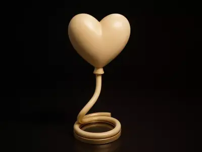 Heart-Shaped Love Sculpture  Valentines Day Gift  3D print model