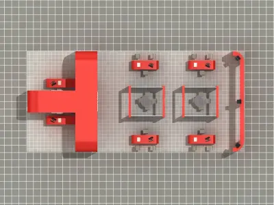 Exhibition Fair Stand 002 3D model