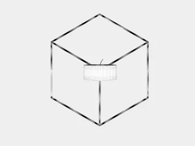 Wall metal candle holder 3D model