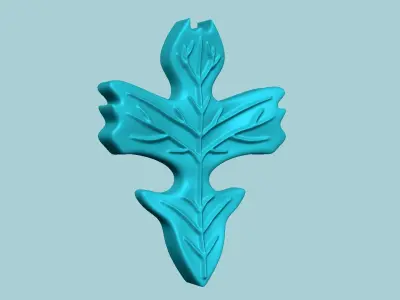 Post Oak Tree Leaf - Molding Artificial EVA Craft 3D print model