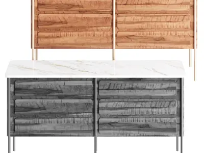 JOSE LEITE DE CASTRO MADDER Chest of drawers 3D model