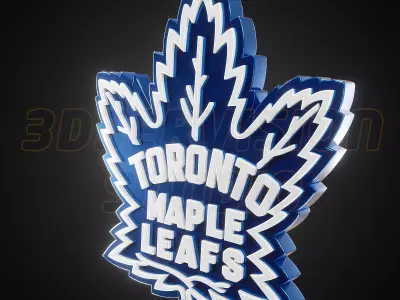 Toronto Maple Leafs logo - Cinematic - 3D print 3D model