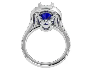 Oval Halo Ring 4547 3D print model