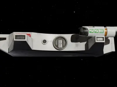 Spaceship 3D model star wars spacecraft flying in space Low-poly 3D model