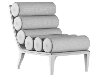 BAKER ARLO LOUNGE CHAIR 3D model