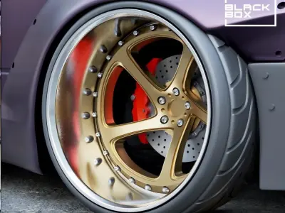 TWISTED STYLE DEEP WHEEL SET FRONT AND REAR  2 OFFSETS 3D print model