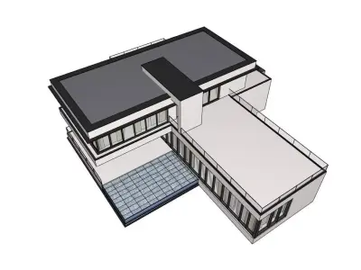 striking ultra modern cliffside residence designed 3D model