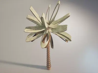 Conceptual palm tree S1Av1 Low-poly 3D model