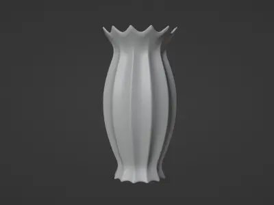 Vase porcelain black 3 3D model