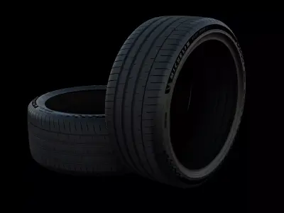 Michelin Pilot Sport S 5 tires 3D model
