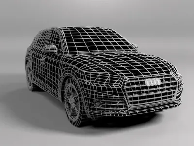 AUDI Q5 2018 LOWPOLY Low-poly 3D model