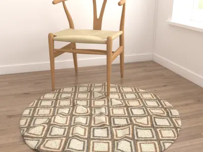 Round Rug Set 87 3D model