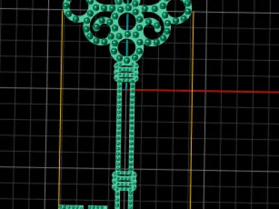 KEY LACE PENDANT 3D PRINTABLE MODEL 3D print model