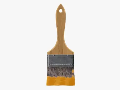 Regular painting brush 01 3D model