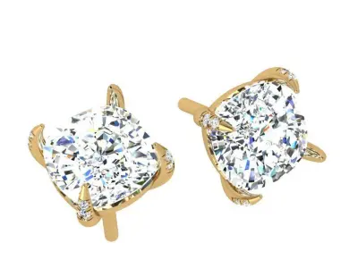 Diamond Stud Earring 4059 3D print model