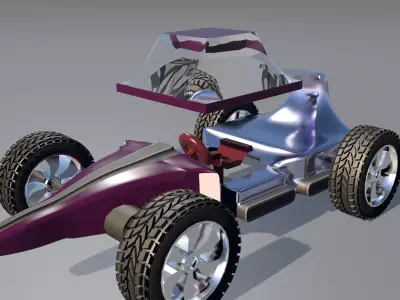 Car For Video Games six Low-poly 3D model