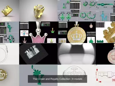 The Crown and Royalty Collection 3D Model Pack