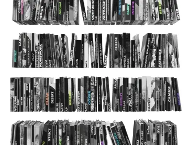 Books 150 pieces 2-2-3 Low-poly 3D model