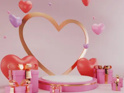 Valentines Day Prop Low-poly 3D model