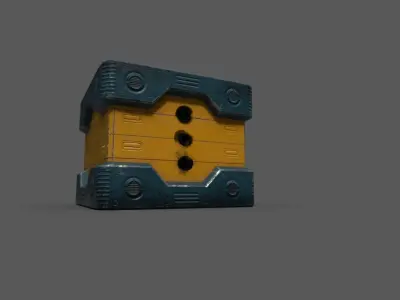 Scifi Power Supplier Box Free low-poly 3D model