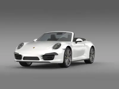 Porsche 911 Carerra 4 Cabrio 2013 3D model