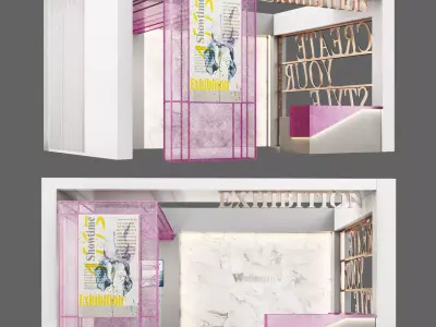 Booth02- exhibition N2 Low-poly 3D model