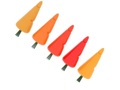 Carrot Marzipans Set 3D model