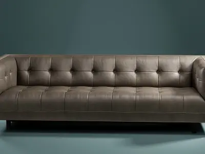 Sofa Madison Leather Low-poly 3D model