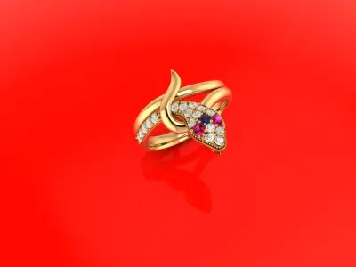 snake ring 3D print model buy