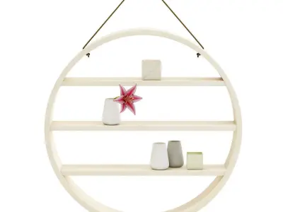 Circle Shaped Wall Shelf 3D model