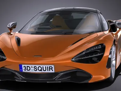 LowPoly McLaren 720S 2018 Low-poly 3D model