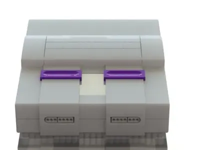 SNES Console 3D model