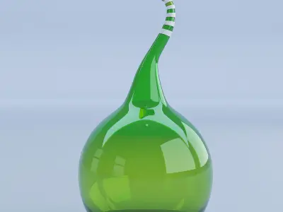 Glass Vases Green 3D model
