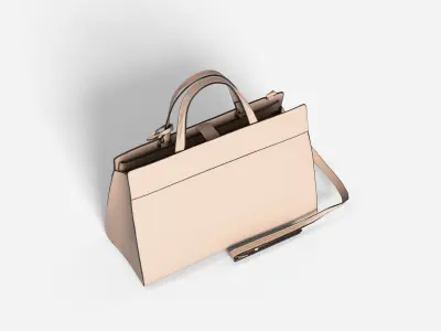 Handbag Purse and Shoulder Bag Low-poly 3D model