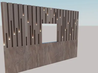 wooden wall Free 3D model