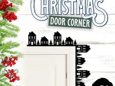 Christmas door corners vol 1 - Multipack of 10 models 3D print model