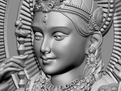 Durga mata 3D print model 3D print model