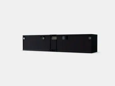 BESTA TV bench with doors 19 Low-poly 3D model