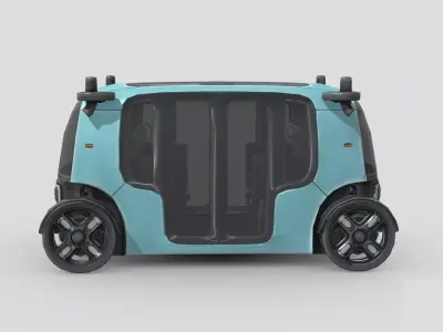 Low Poly Car - Zoox Smart Taxi Low-poly 3D model