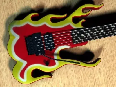 Ibanez Flame Guitar 3D model