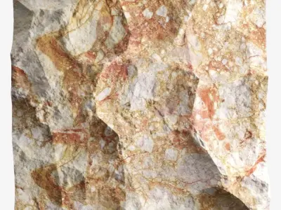 444-RockPanel sandstone rock wall art 3D model
