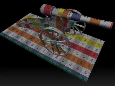 Decorative cannon 3D model