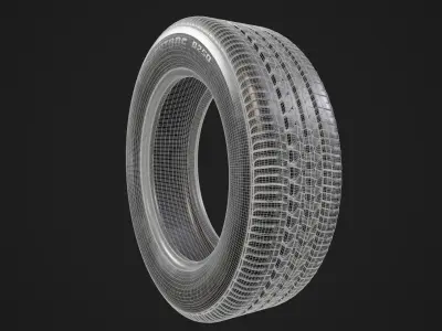Tire for wheels Low-poly 3D model