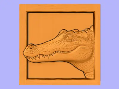 CROCODILO EM MOLDURA  3D model